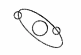 Pencil thumbnail 4: an early circle and overlap study for the Epok mark.